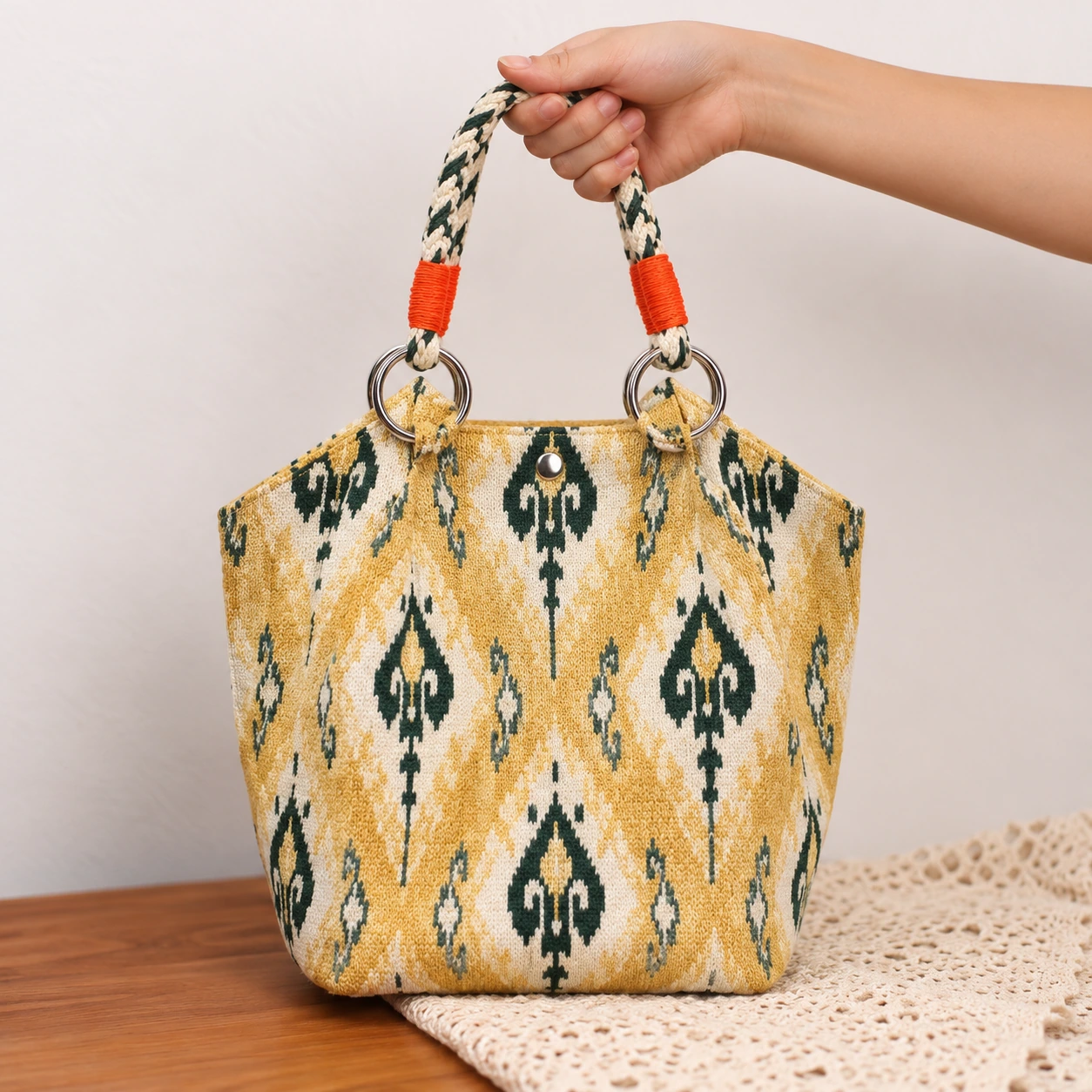 Golden Ikat — AI-enhanced product image