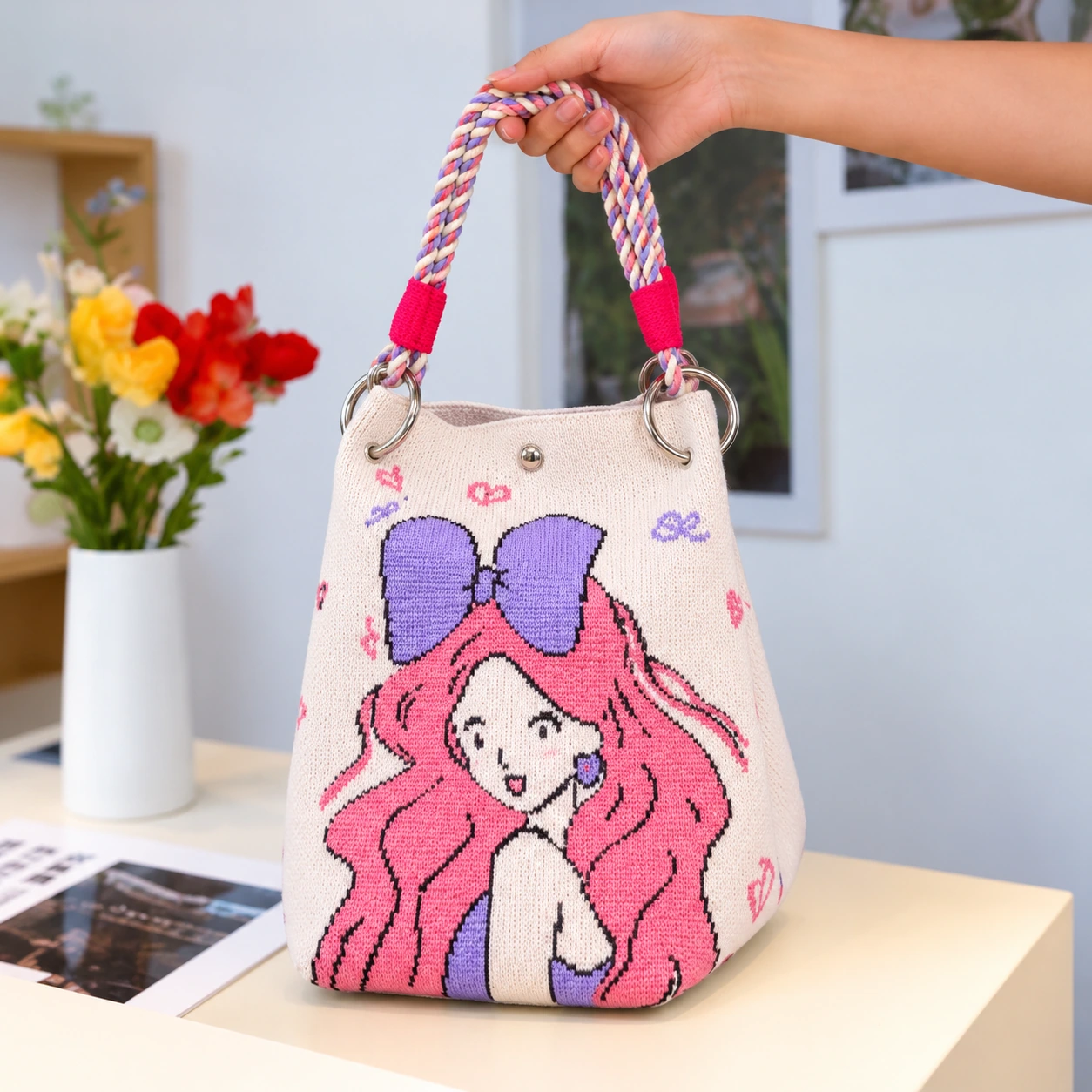 Pink Haired Girl — AI-enhanced product image