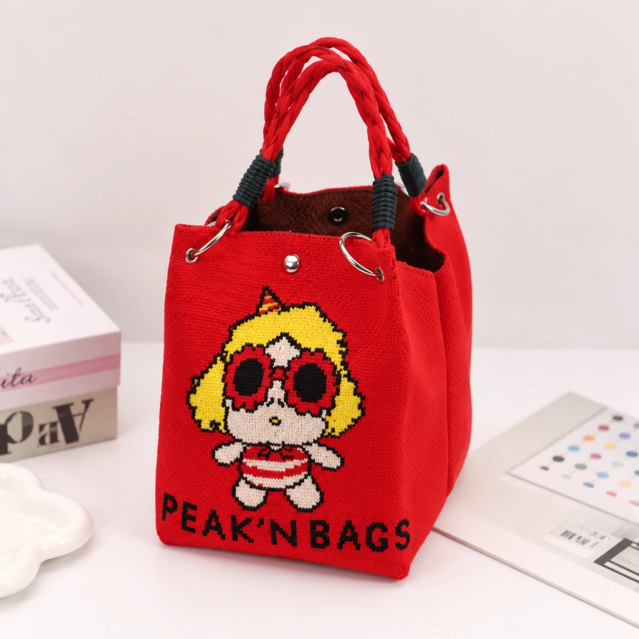 Red Bun Girl — AI-enhanced product image
